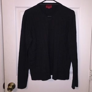 Charcoal colored sweater.